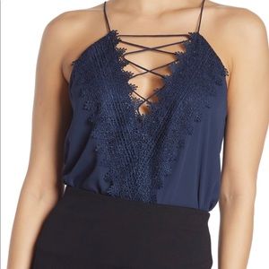 WAYF Navy detailed bodysuit - size XS